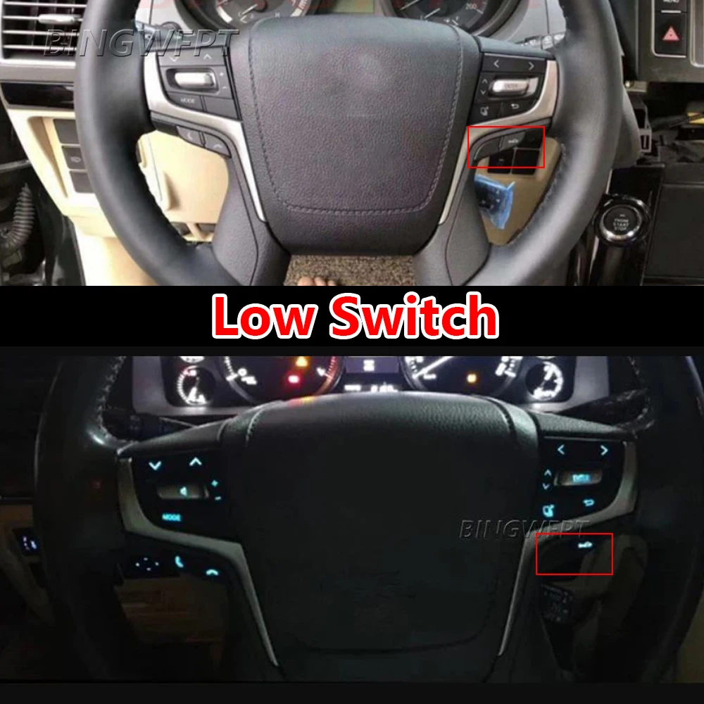 Фото Кнопка управления музыкой и телефоном по Bluetooth на руле автомобиля BINGWFPT для Toyota Land Cruiser Prado 200 FJ200 LC200 2016-2018 №4