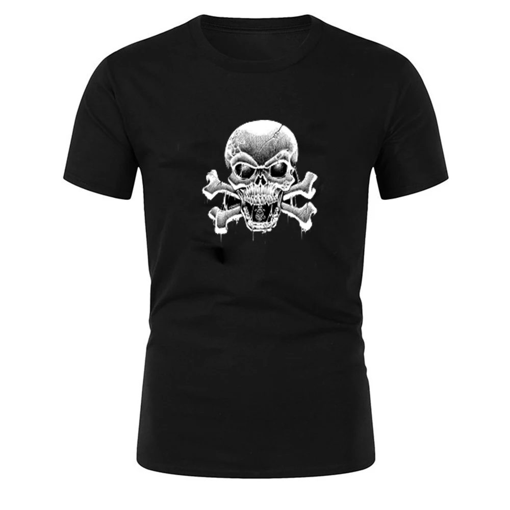 

Printed death skull top Oversized t-shirts manga graphic men clothes tshirts for men Short sleeve harajuku style sport trendyol