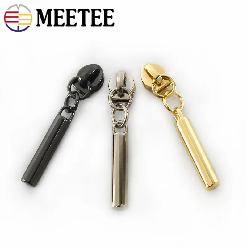 

Meetee 5/10Pcs 5# Zipper Slider For Nylon Zip Jacket Coat Bag Zippers Head Puller Repair Kit DIY Clothing Sew Zips Accessory