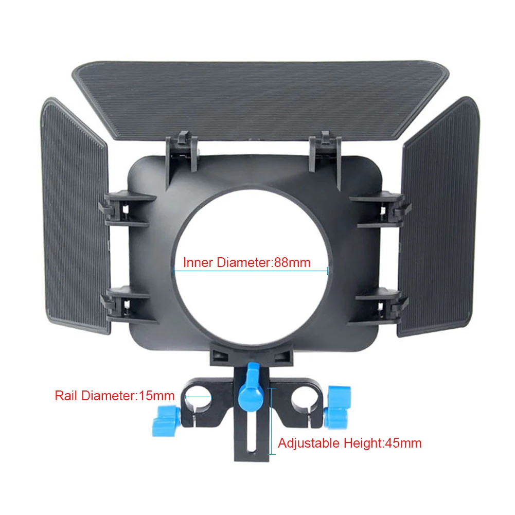 M1 Матовый коробчатый абажур для камеры с рельсовым стержнем 15 мм Follow Focus Rig Cage