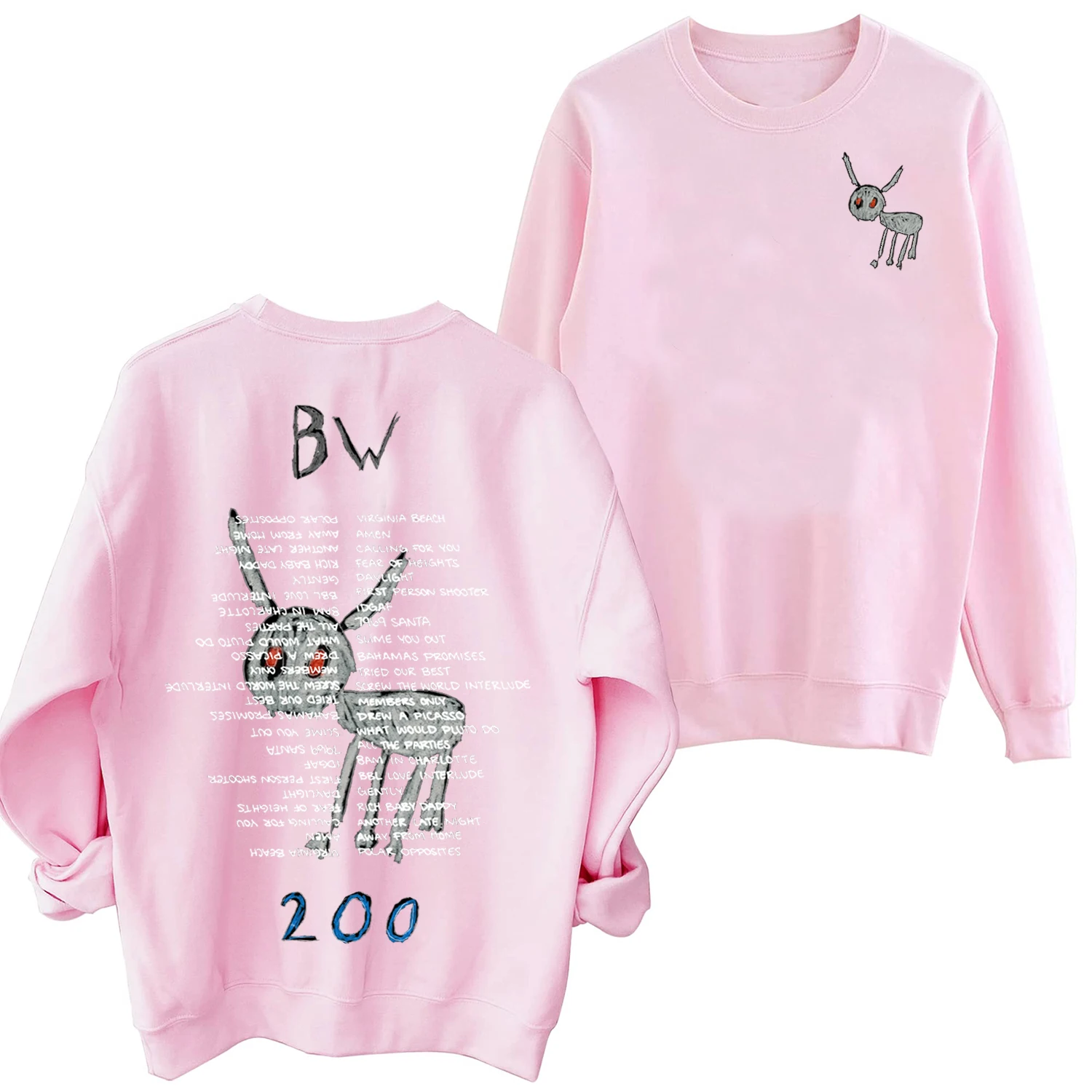 Толстовка с круглым вырезом и принтом Дрейка для всех собак музыкальный тур 2023