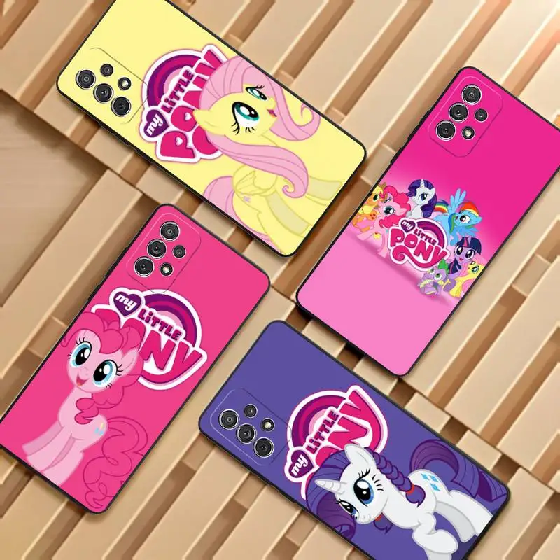 Cartoon Pony Phone Case Shell Fundas For Samsung S20 Fe Lite S21 S30 Ultra S8 S9 S10 E Plus Macia Soft Macia Cover