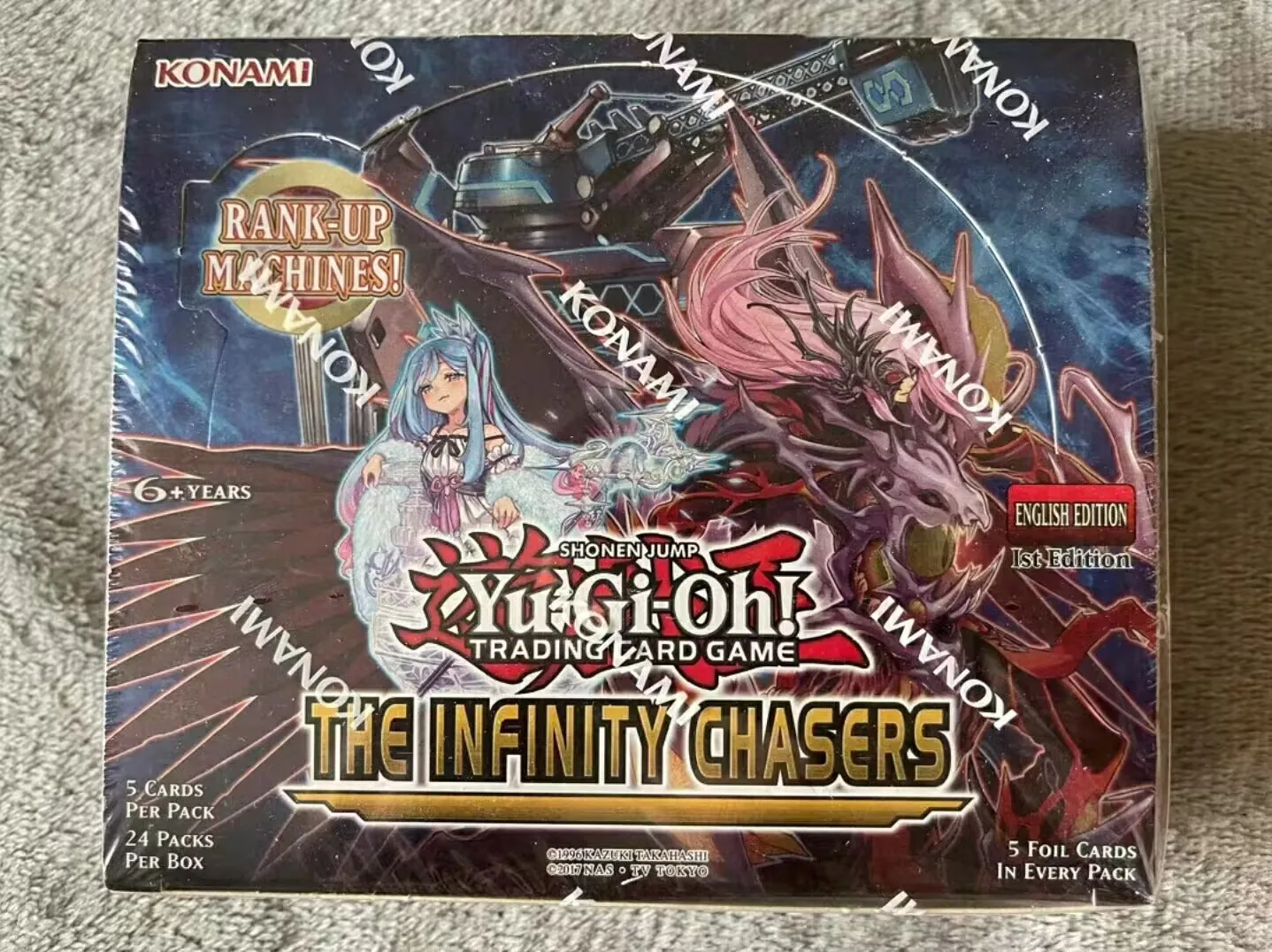 Yugioh KONAMI Дуэль монстров Бесконечность целомудрия дюймов английская 1-я коллекция