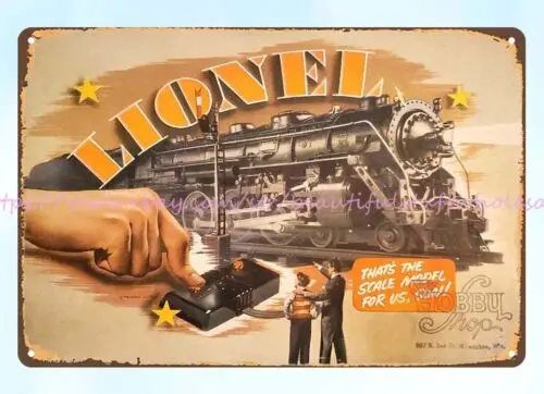 1940 г. LIONEL железнодорожная дорога металлический жестяной знак новый дизайн