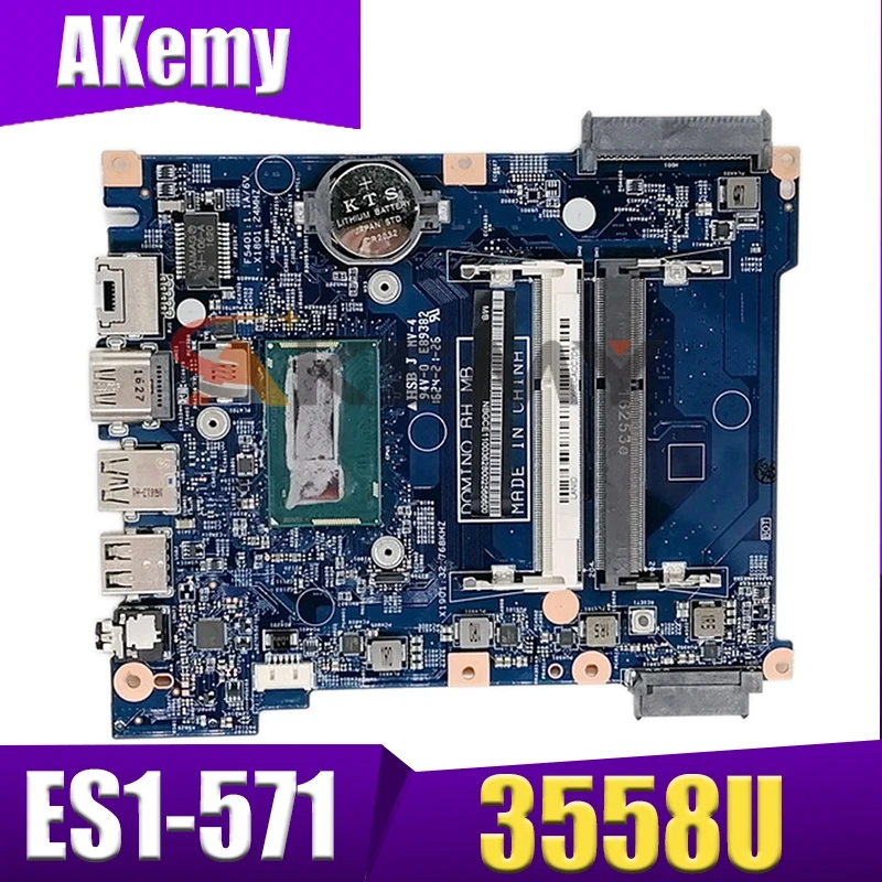 

Akemy Laptop motherboard For ACER Aspire ES1-571 Pentium 3558U Mainboard 15300-1 SR1E8 DDR3 test ok