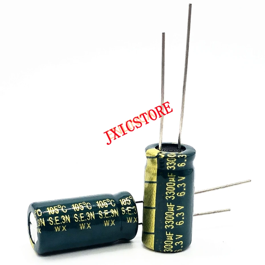 

10 шт./лот 6,3 В 3300 мкФ 10*20 высокочастотный низкоимпедансный алюминиевый электролитический конденсатор 3300 мкФ 6,3 в 20%