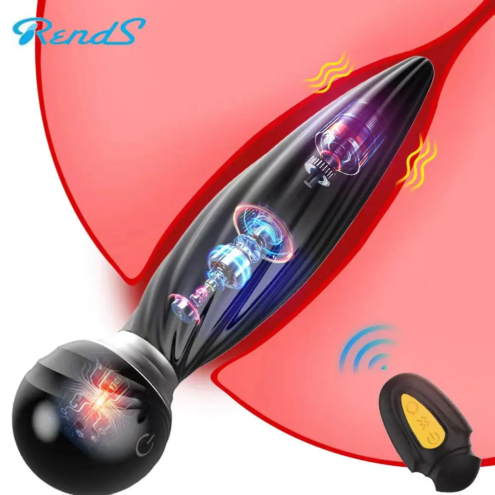 Анальная пробка с поворотом на 360 градусов массажер простаты дистанционным