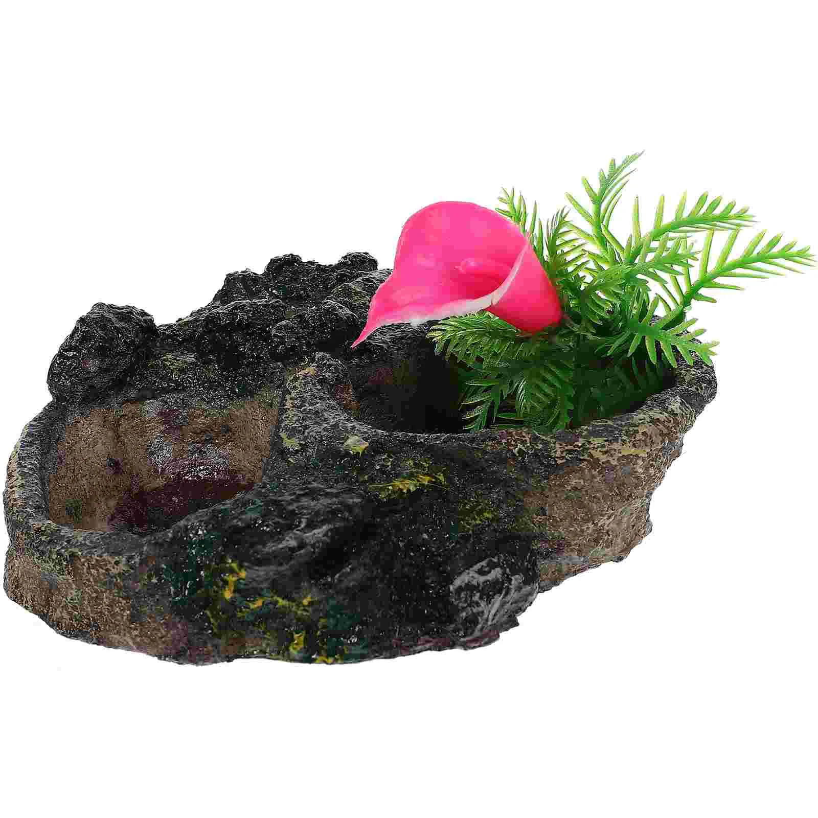 

Reptile Bowl Waterdish Feeding Holder Turtle Feeder Tortoise Snake Terrarium Lizard Tank Resin Basin Frog Bowlsdispenser