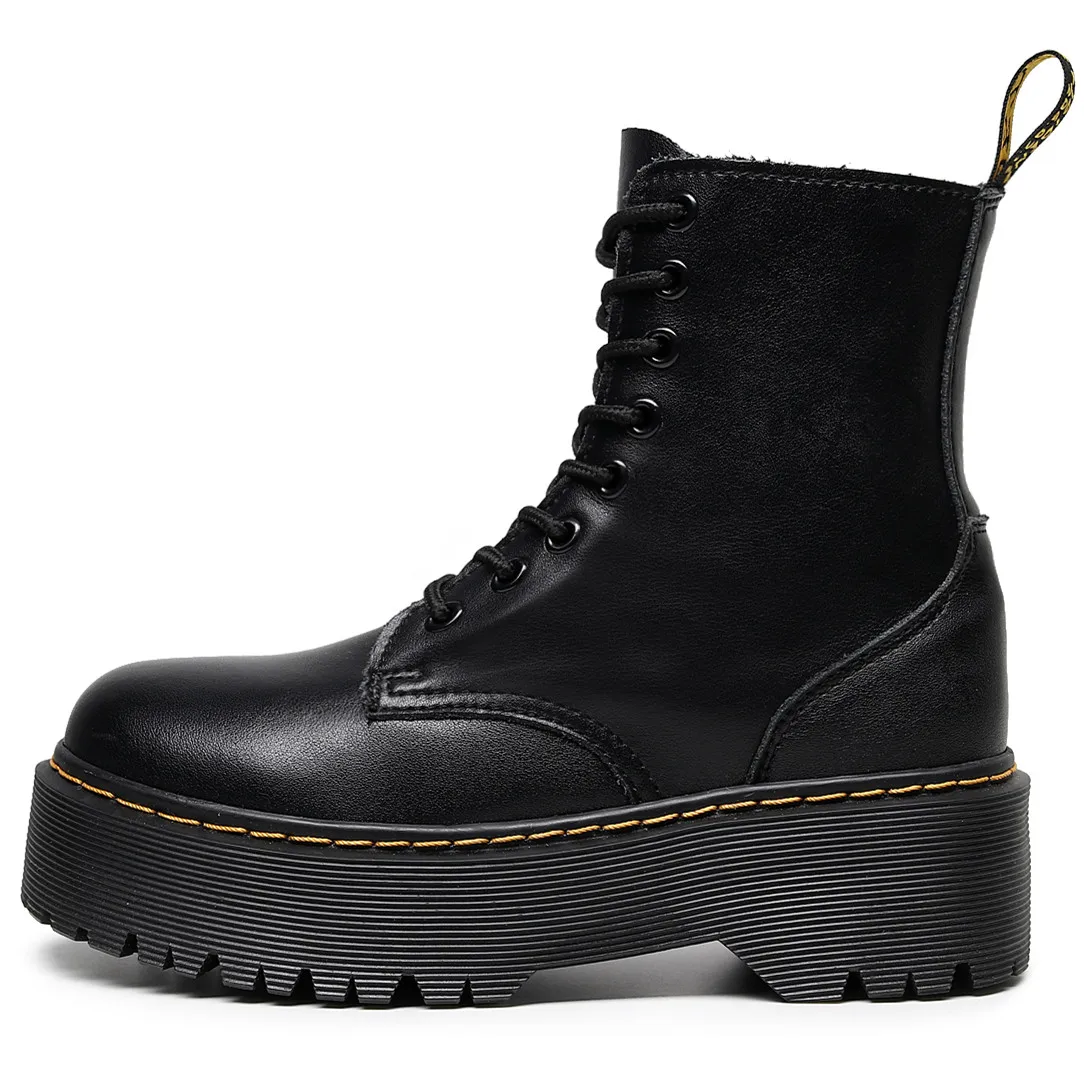 Большие размеры 35–45 ботинки на платформе из натуральной кожи женская обувь