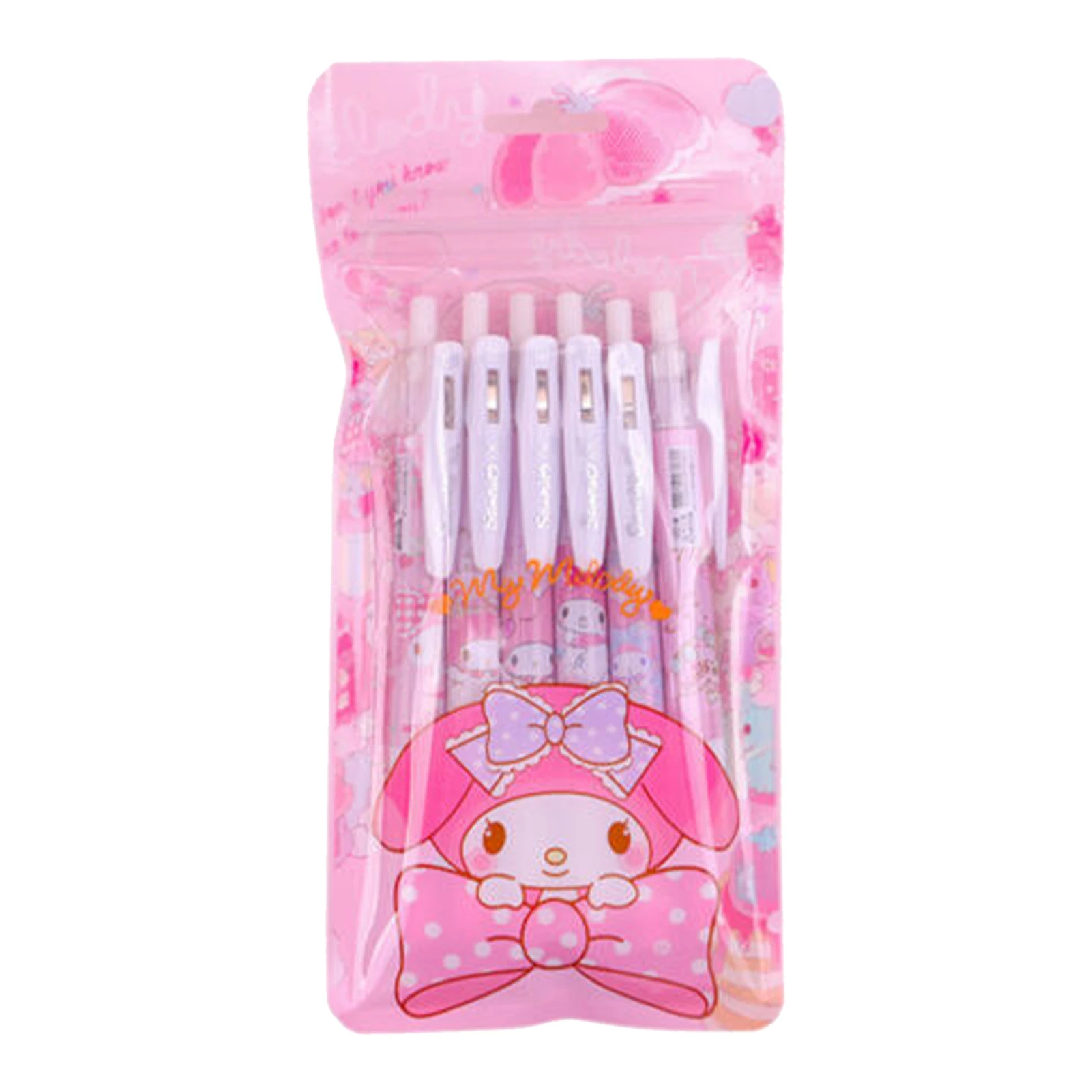 

6pcs 0.5mm Tip Cartoon Cute Ballpoint Student For Kids Drawing Easy Writing School Gifts Office Boys Girls Stationery Gel Pen