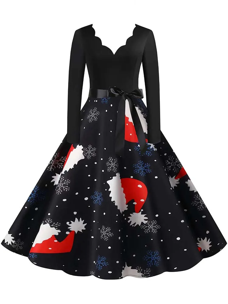 Винтажное рождественское платье