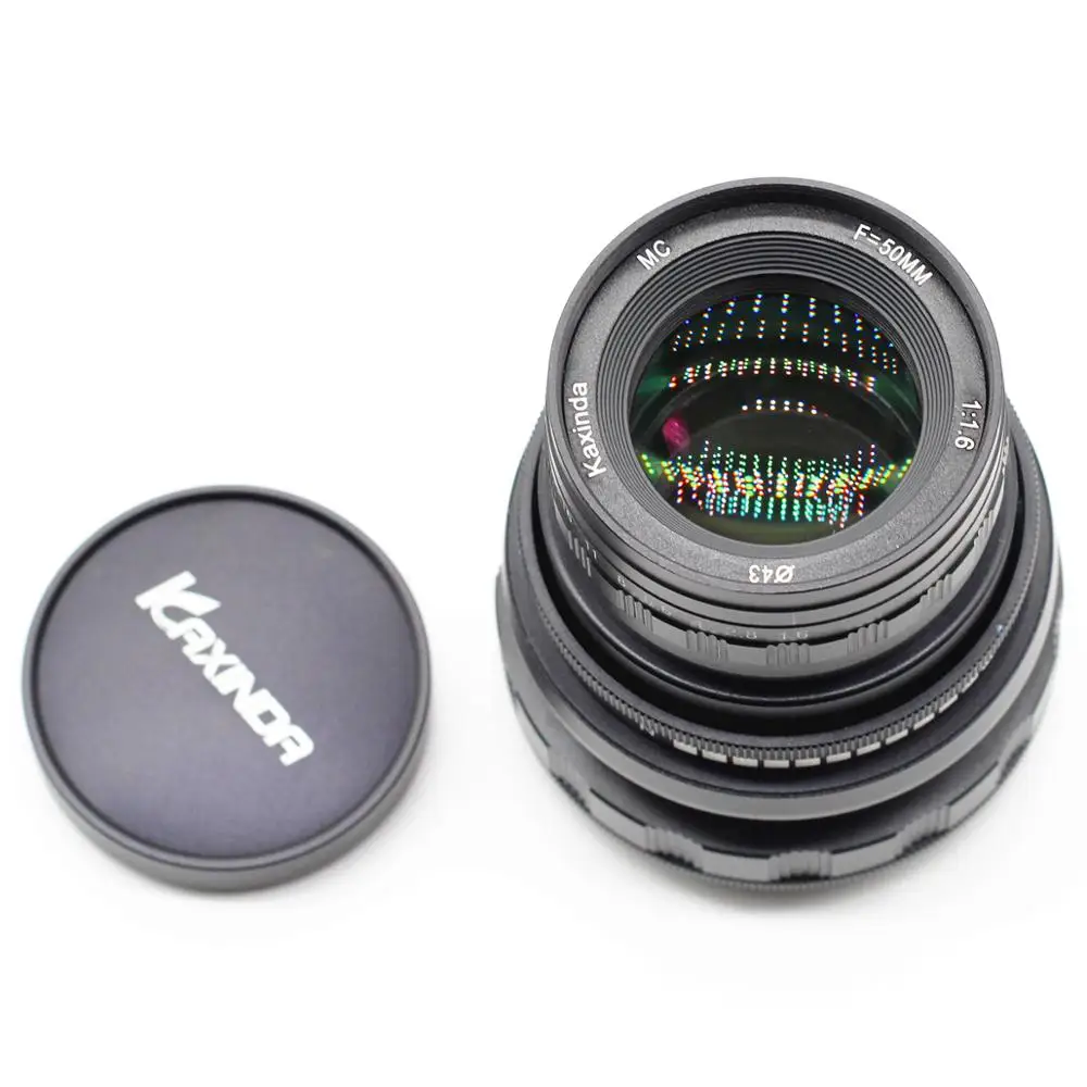 Объектив Kaxinda 50 мм f/1 6 с ручным переключением наклона для Sony FE E mount Fujifilm X Olympus Panasonic