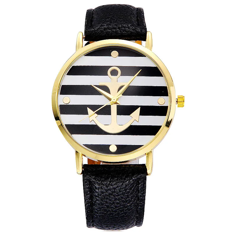 

Fashion 2022 Boat Anchor Watch Women Leather Quartz Watches Geneva White Casual Woman Watches Female Clock Relogio Feminino