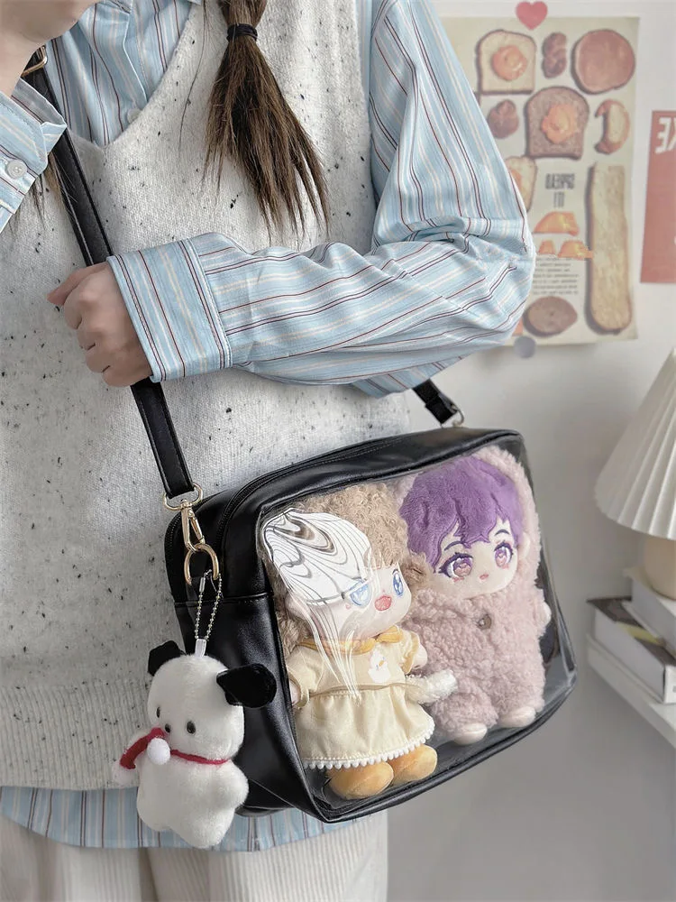 Женская прозрачная сумка через плечо Y2K