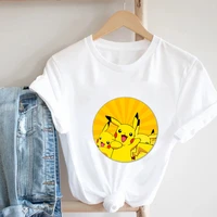 pikachu vintage lovely style fashion summer women print t shirt female casual top tshirts cartoon graphic tee t shirt