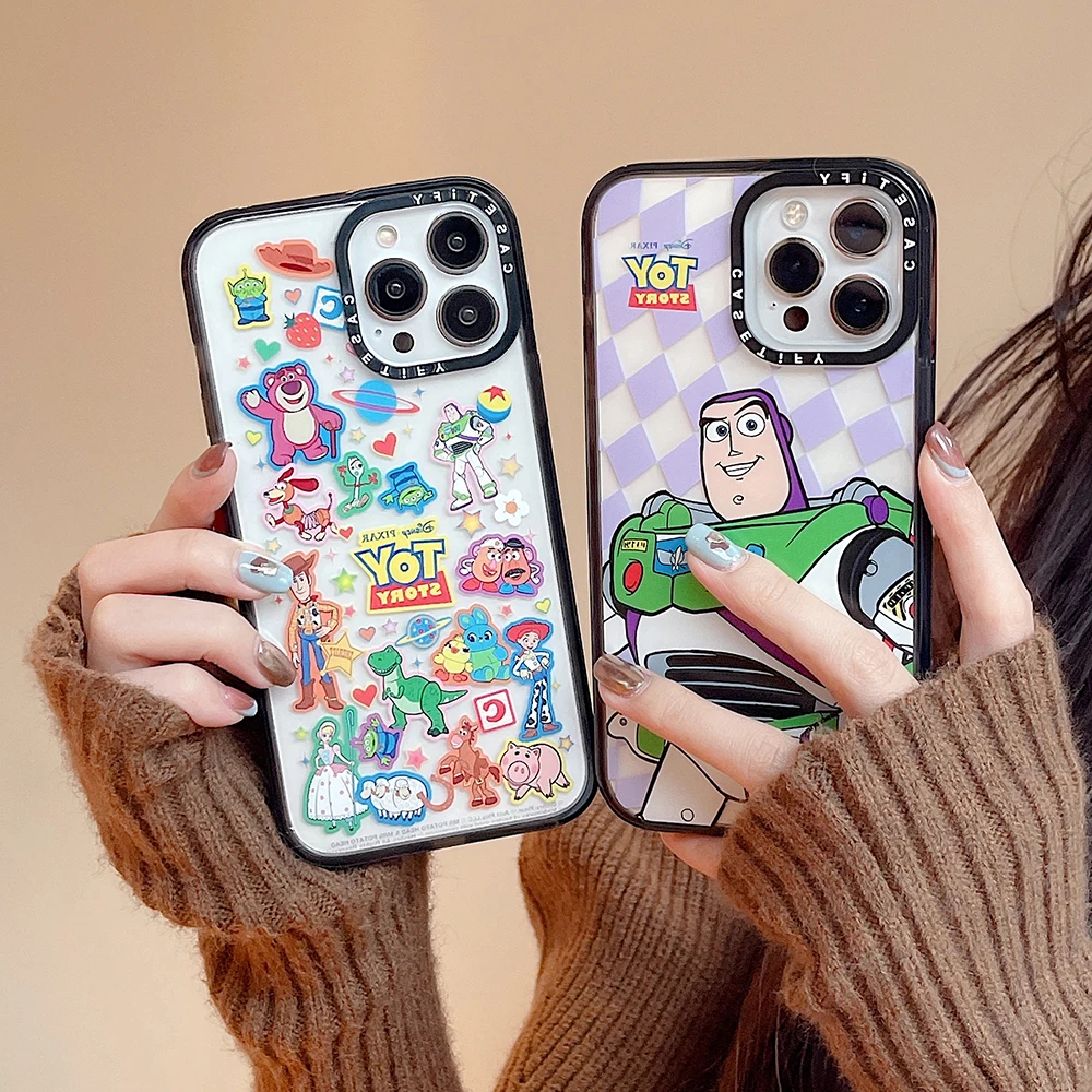 

Disney Toy Story Buzz Light year Phone Case for Iphone 11 12 13 14 Pro Max Plus SE 2020 Anti-fall Cartoon Hard Shell-Casetify