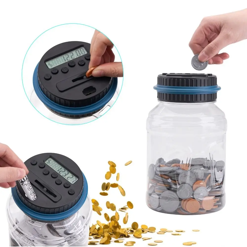 Креативная копилка для монет с подсчетом защитой от падения