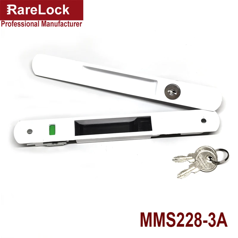 

Замок для раздвижной двери с зелено-красной индикаторной этикеткой для окна, спальни, DIY, оборудование для домашней безопасности, Rarelock MMS228 G