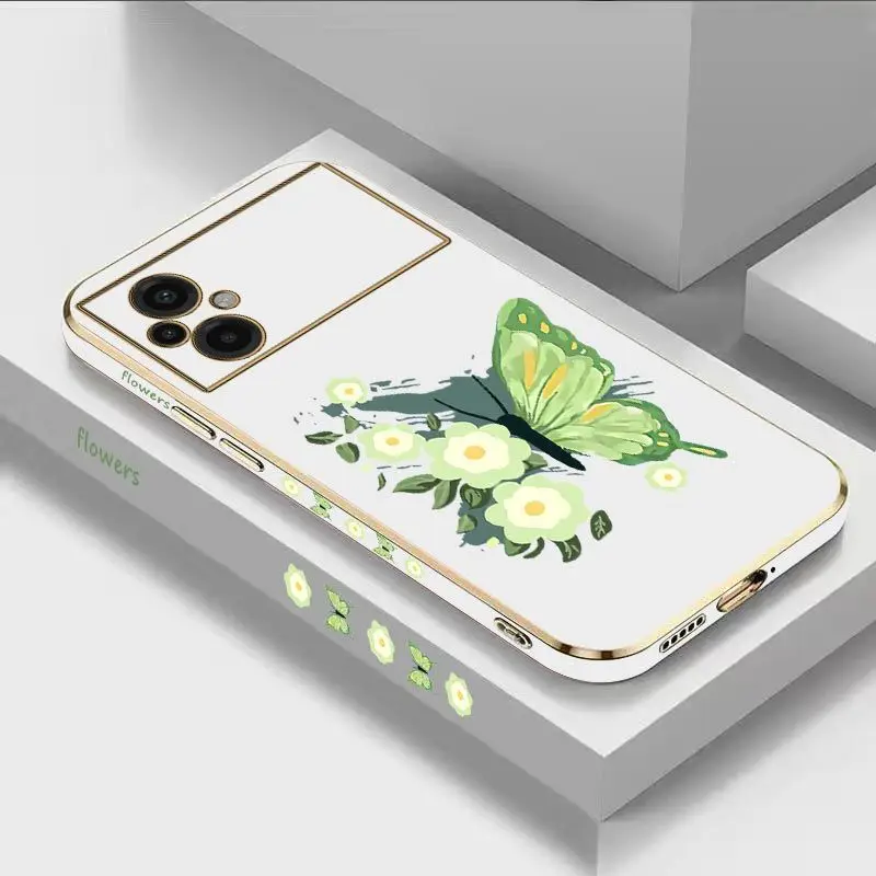 

Patterned Butterflies Luxury Plating Phone Case For Xiaomi Poco M5 F4 F4 GT X4 X4 GT M4 Pro F3 X3 M3 X3 NFC X2 X3 Pro C40 Cover