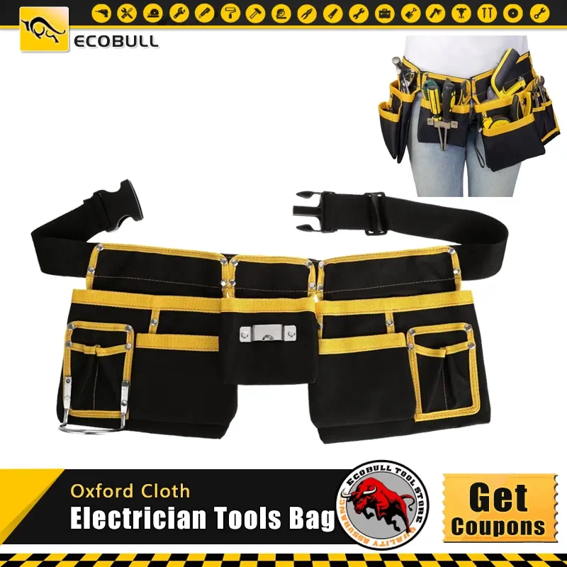 

NEW Oxford Cloth Multi-functional Electrician Tools Bag Waist Pouch Belt Storage Holder Organizer