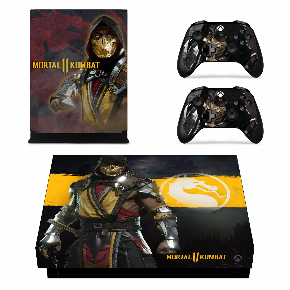 Наклейка Mortal Kombat Skin, наклейка для консоли Xbox One X и 2 геймпада (art.: 3920c3c813764) - 3920c3c813764