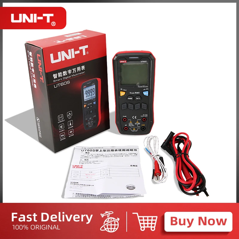 

UNI-T Digital Smart Multimeter UT60S UT60BT 1000V AC DC Voltmeter Ammeter True RMS Frequency Meter Capacitor Temperature Tester