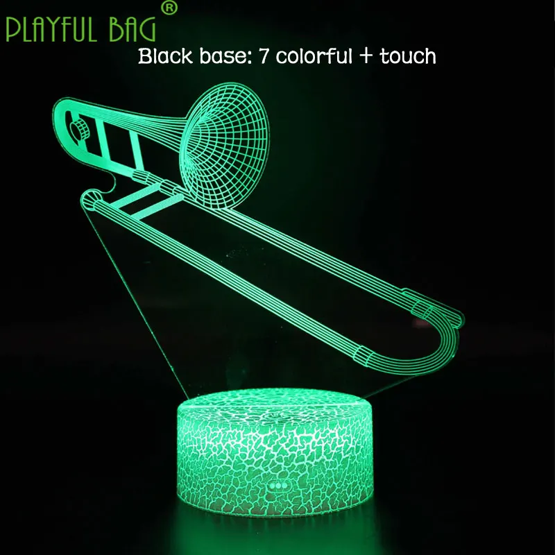 

Фигурка в стиле артиста светильник светящаяся фирма, музыкальный инструмент, модель с энтузиастом, креативный 3D светодиодный Рождественск...