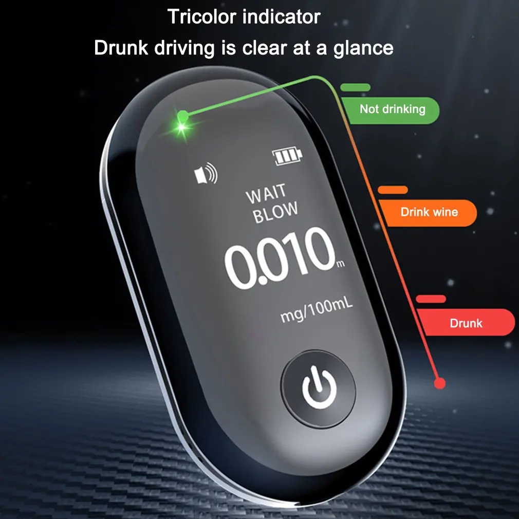 

Portable Alcohols Detector TFT Display Screen High-Sensitive Non-Contacting Breath Blow Tester Quick Response BAC Testing Analyz
