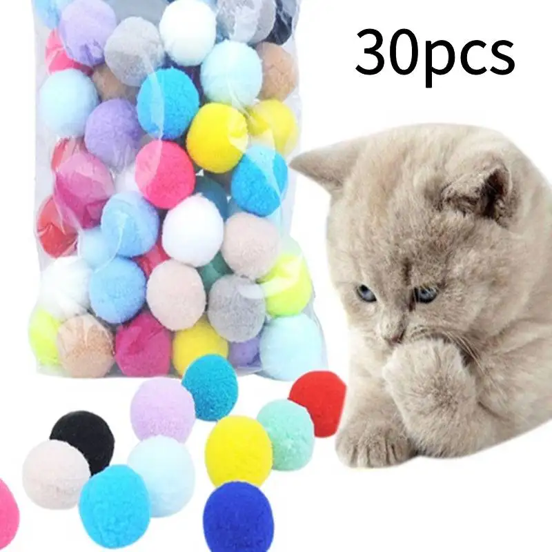

Милые забавные игрушки для кошек стрейчевый плюшевый мяч 0,98 дюйма игрушка для кошек мяч творческий красочный интерактивный помпон для коше...