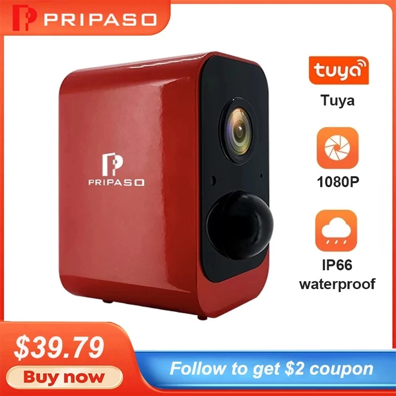 

Tuya Wireless IP Camera 1080P Wifi Home Security Cam Rechargeable Battery Monitor Outdoor IP66 Waterproof Surveillance Camera