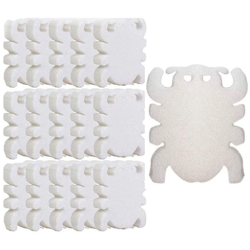 

50Pcs Pool Filter Oil Absorbing Scum Sponge For Hot Tub Spa Cleaning Foam Sponge Spider Shape Absorb Sludge Dirt Scum