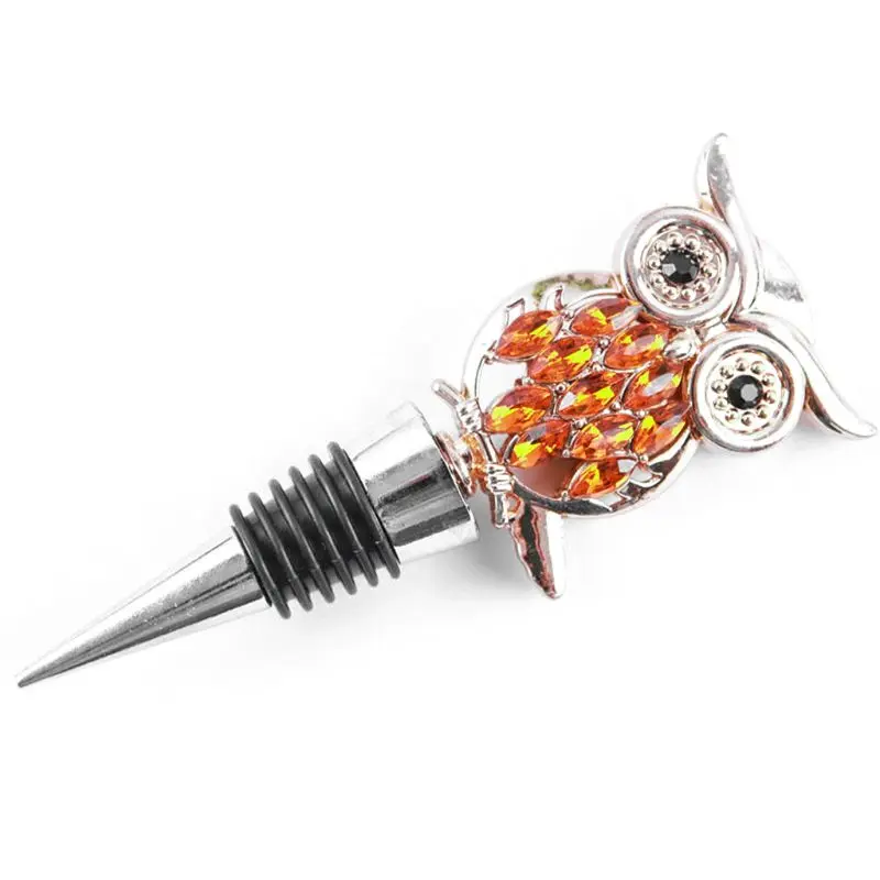 367A  Owl Wine Bottle Stopper Vacuum Sealed Reusable Plug  W