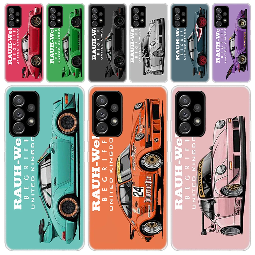 

Спортивный автомобиль Drift RWB 911 964 933 прозрачный мягкий чехол для телефона Samsung A53 A52 A13 A12 A23 A22 A33 A32 A03S A02S A14 A04S A73