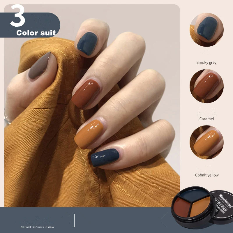 

Новый Популярный Гель-лак для ногтей 3 цветов цветной Твердый крем Цветной Гель-лак с блестками отмачиваемый УФ светодиодный лак украшение ...