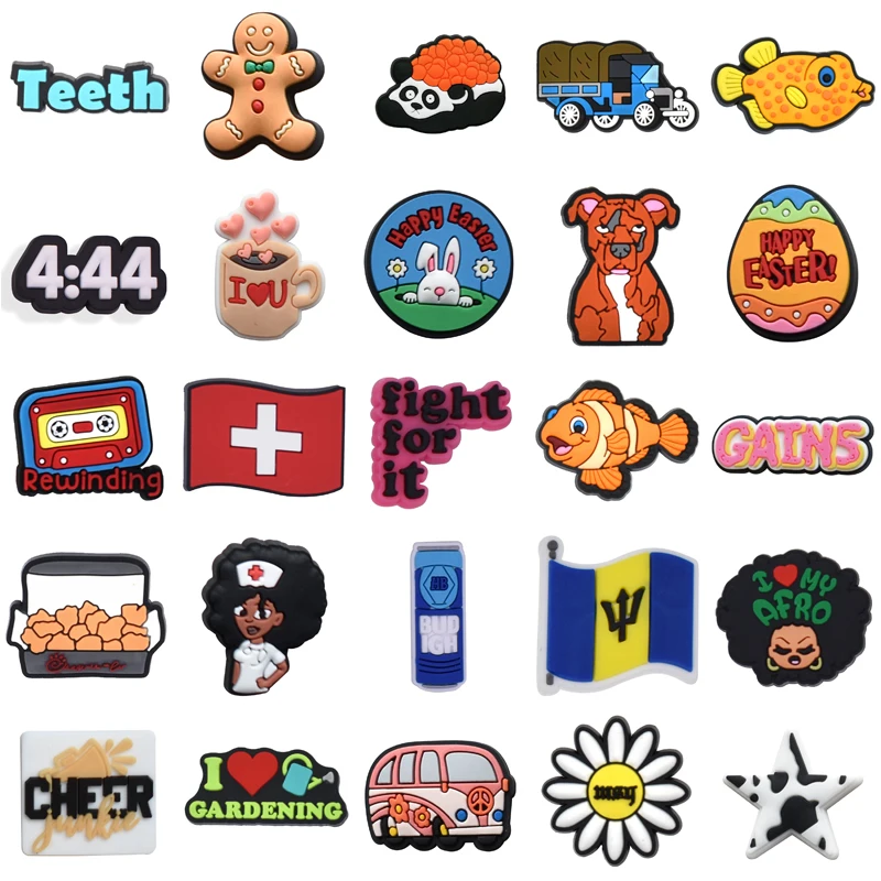 

Men Shoes Accessories Wholesale Bulk Kids Decorations for Crocs Women Charm Para Pins Girl Shoe Charms Set Jeans Gifts Boy Packs