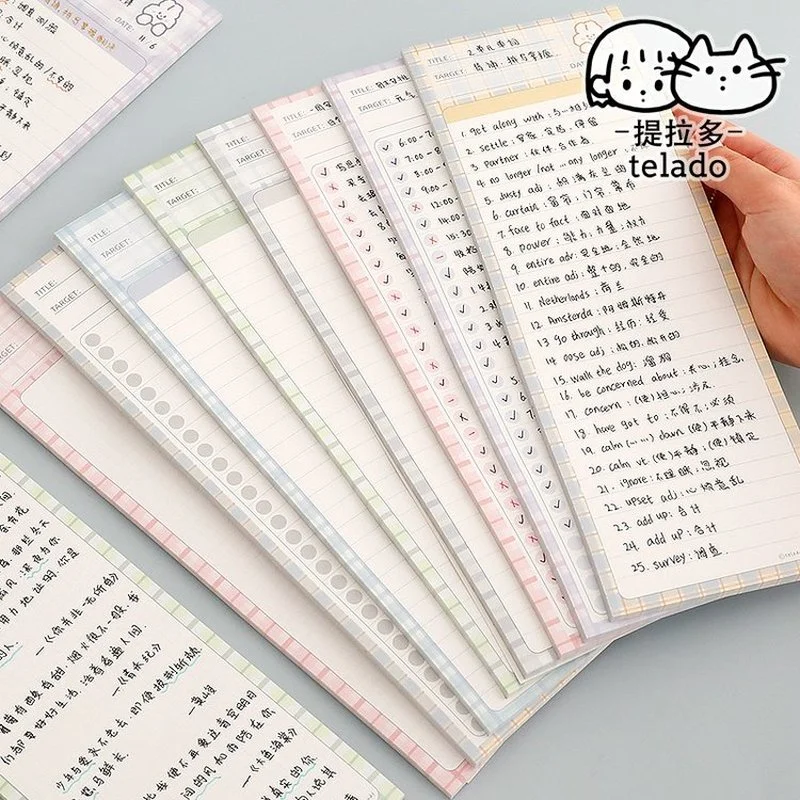 

30 Pcs Cute Cream Rabbit Memo Pad Cartoon Half Lattice B5 Notepad Student Message Memorandum Notebook Kawaii Stationery Supplies