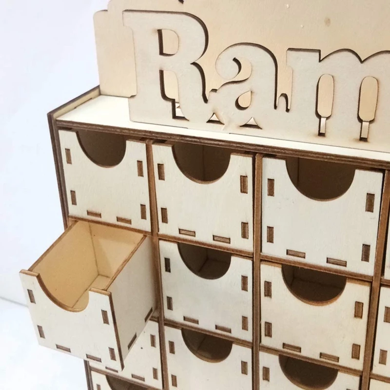 

Деревянный календарь для Рамадана Мубарак, Мусульманский Исламский декор, украшение, товары Вечерние