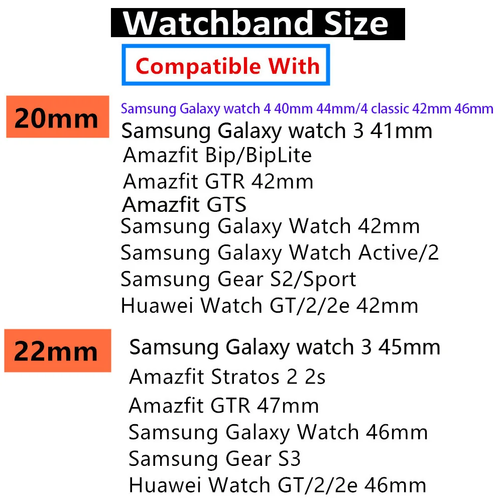 Фото Ремешок 20 мм/22 мм для Samsung Galaxy watch 4/Classic/46 мм/42 мм/Gear S3, плетеный браслет для Huawei GT/2/GT2 Pro Galaxy 3/Active 2 №3