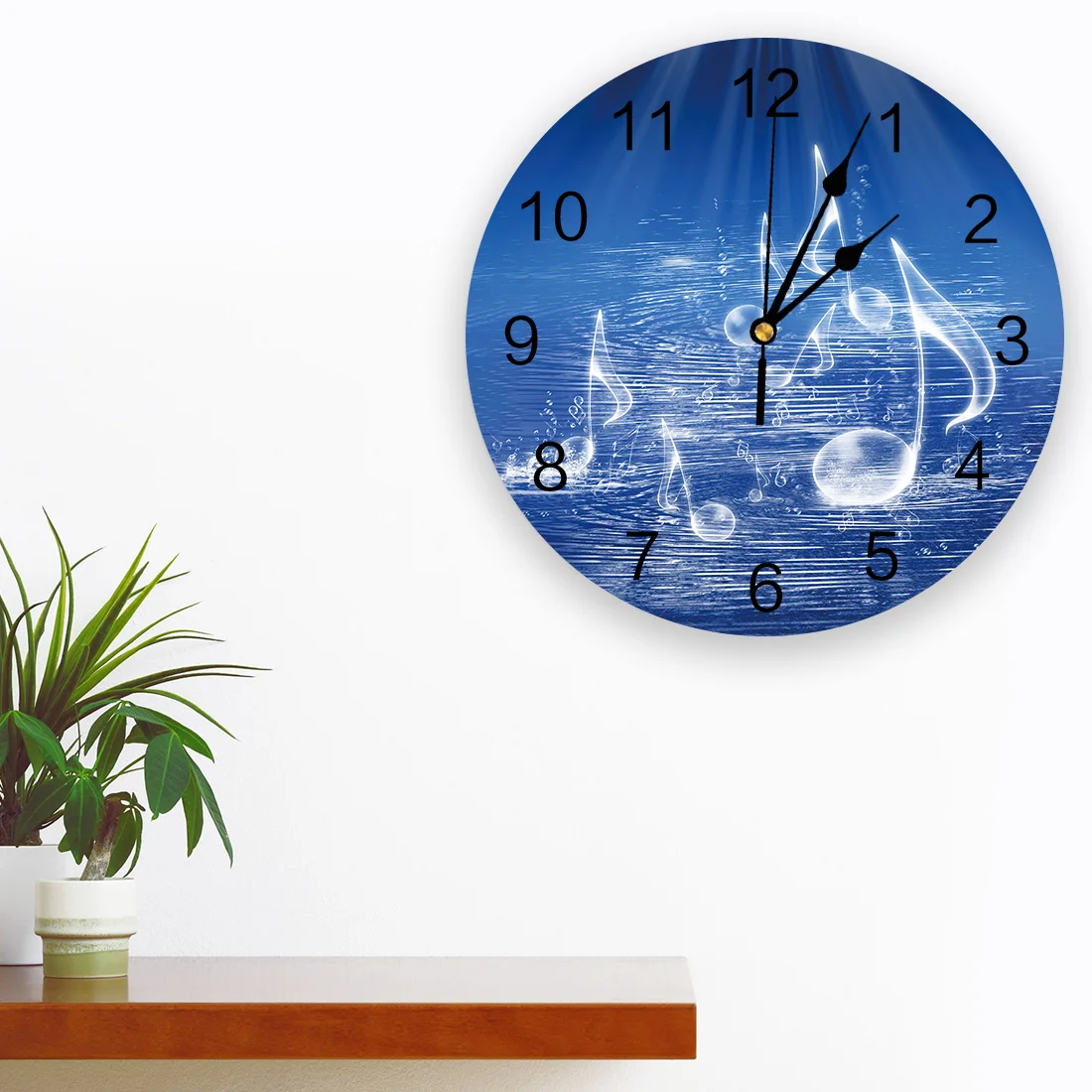 Настенные часы с музыкой синее море для детской комнаты Современный домашний