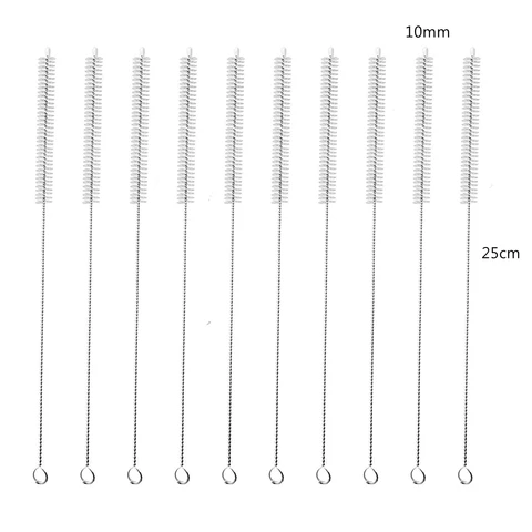 150/200/250 мм длинные чистящие щетки для соломинки, бутылки, трубки, трубки, очиститель труб, 304 нержавеющая сталь, чистящие щетки, инструменты