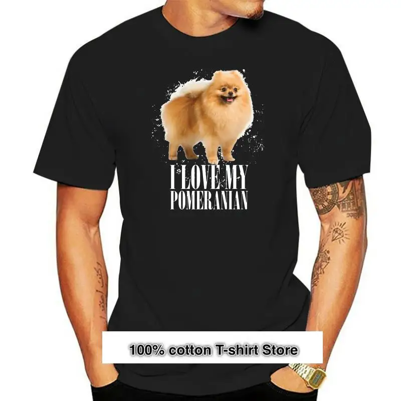 

Camiseta 100% хлопок с круглым вырезом для мужчин и женщин, camisa с принтом персонализированный мой Померанский