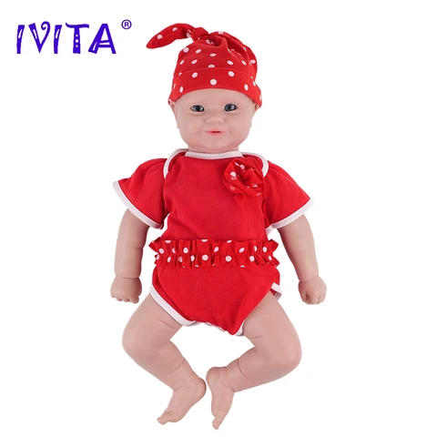 IVITA WG1563 17,71 дюйма 3,18 кг 100% полный корпус силиконовая кукла для новорожденных Реалистичная девочка неокрашенные куклы DIY пустые детские игрушки