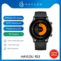 haylou rs3 smart watch 1 2 inch amoled hd screen gps spo2 blood oxygen 5atm waterproof heart rate monitor men sport smartwatch