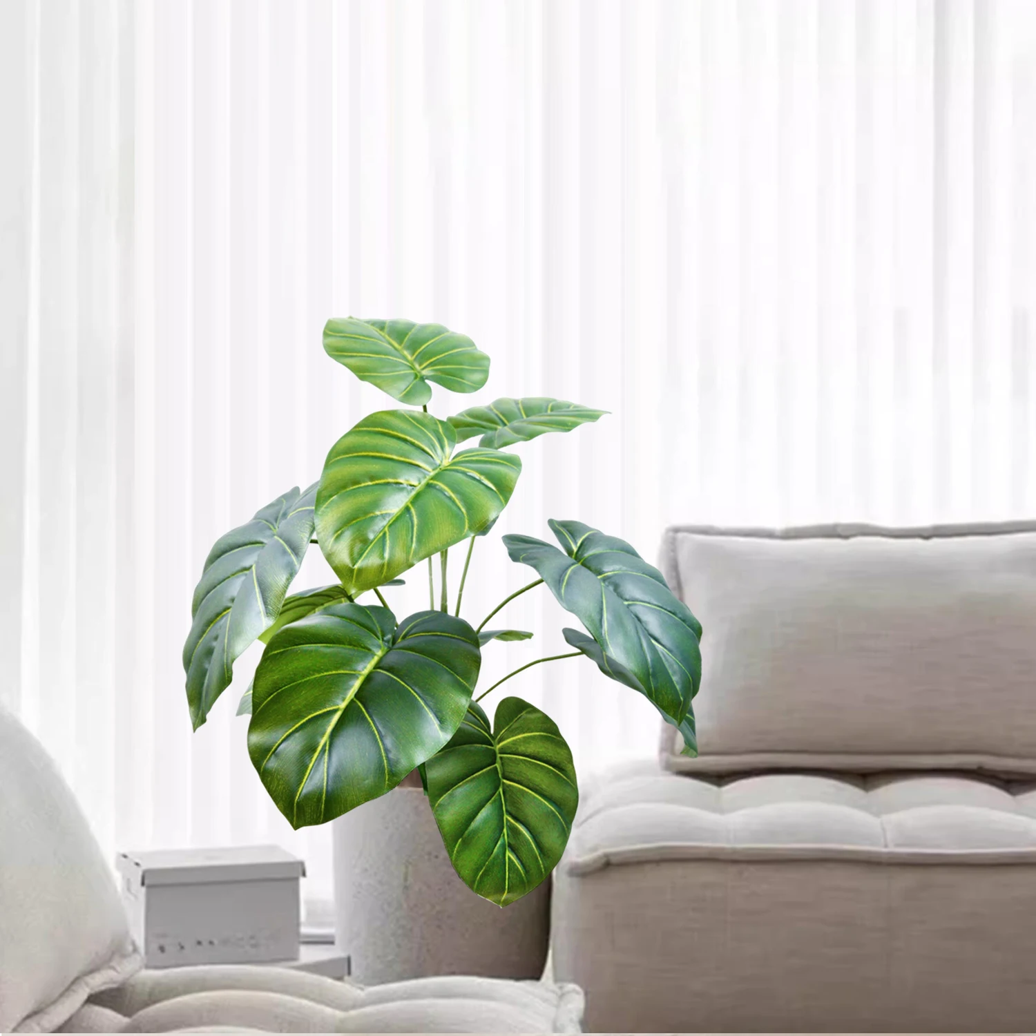 Искусственное украшение дерева монстеры 100 см пластиковые карнавальные листья