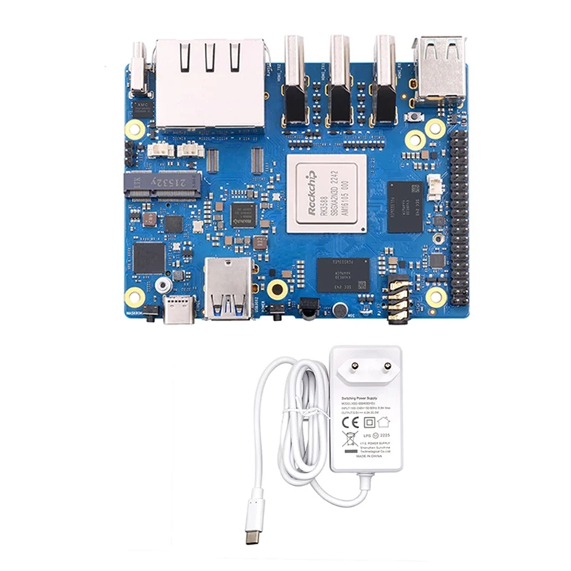 Для Orange Pi 5 Plus макетная плата 8 Гб RK3588 64 бит 2 5G M.2 слот Поддержка 2230 Wi-Fi 6 BT модуль