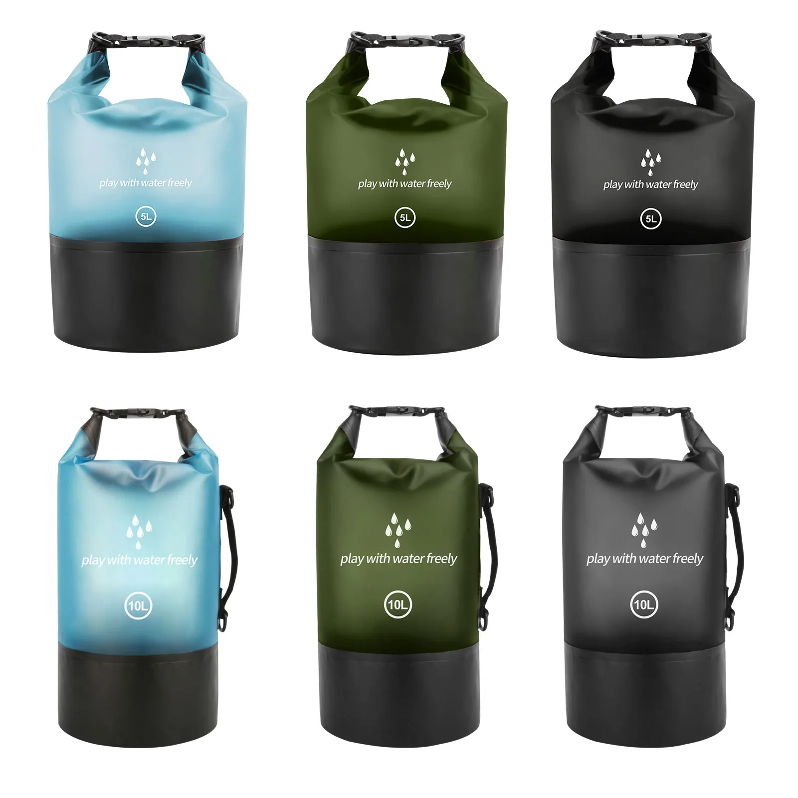 

5/10L Outdoor Dry Waterproof Bag Waterproof Floating Dry Gear Bags for Boating Fishing Rafting Swimming Drifting