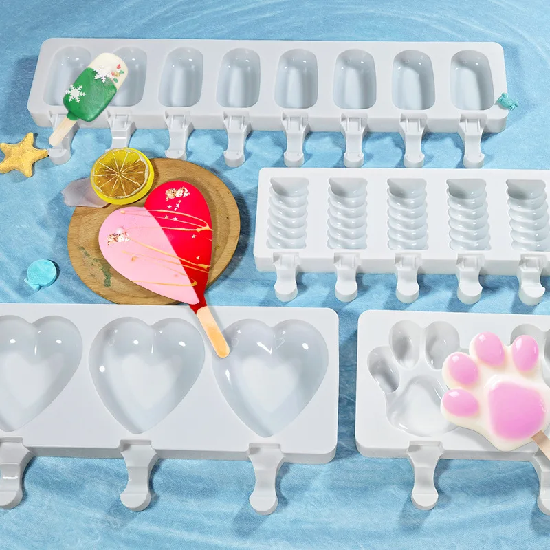 

Silicone Ice Cream Mold DIY Chocolate Dessert Popsicle Moulds Tray Ice Cube Maker Homemade Tools Summer Party Supplies