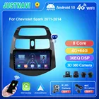 JUSTNAVI QT5 IPS Android 10 для Chevrolet Spark 2010 2011-2014 GPS автомобильное радио Android 10,0 Navi мультимедийный плеер стерео 2din DVD