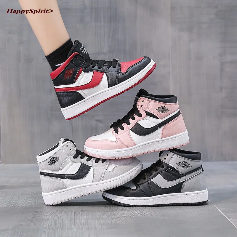 

Women's Casual Running Shoes for Breathable Platform Anti Slip Women's Vulcanize Shoes High Top Plate Shoes PU Leather Sneakers