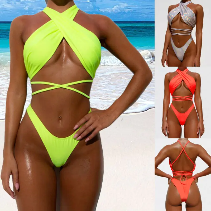 

Sexy Push-up Bandage Bikini Set Women Swimsuit Ladies Bathing Suit Swimwear Beachwear